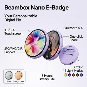 Nano Light-up Touchscreen LED Badge Wearable