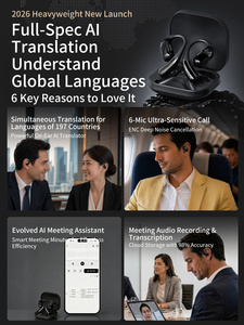 Smart AI Real-Time Language Translator Earbuds Open Ear